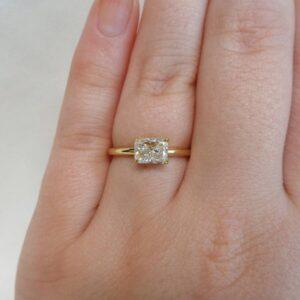 Beautiful 1.00ct Diamond Solitaire Ring in 18ct Yellow Gold – Size L 1/2 (A1680) - Image 6