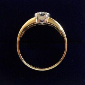 Quality 0.60ct Diamond Solitaire Ring in 18ct Yellow Gold – Size P 1/2 (A1609) - Image 3