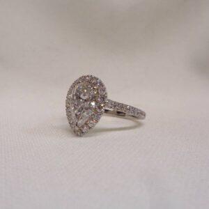 Certified 2.00ct Diamond Cluster Ring in Platinum - Size J 1/2 (A1497) - Image 4