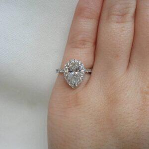Certified 2.00ct Diamond Cluster Ring in Platinum - Size J 1/2 (A1497) - Image 6