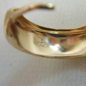 Classic Chunky Huggie Earrings in 9ct Yellow Gold - Length 14mm (A1697) - Image 3