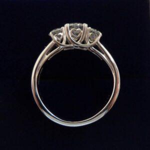 1.00ct Three Stone Diamond Ring in 18ct White Gold – Size L (A1471) - Image 3