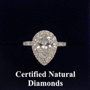 Certified 2.00ct Diamond Cluster Ring in Platinum - Size J 1/2 (A1497)