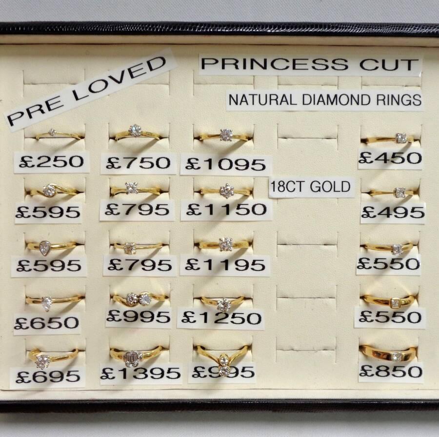 A Selection of PRE-LOVED DIAMOND Rings - All in 18ct Yellow Gold