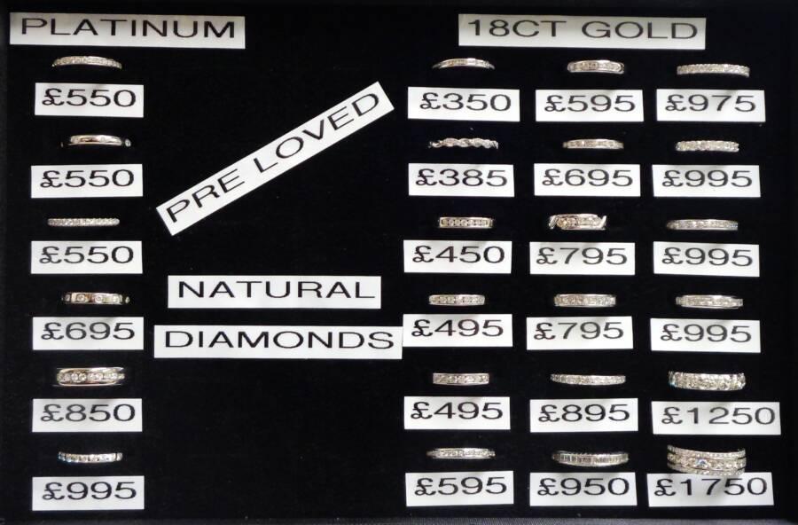 A Selection of PRE-LOVED Diamond Half Eternity Rings in 18ct White Gold and Platinum - Image 1