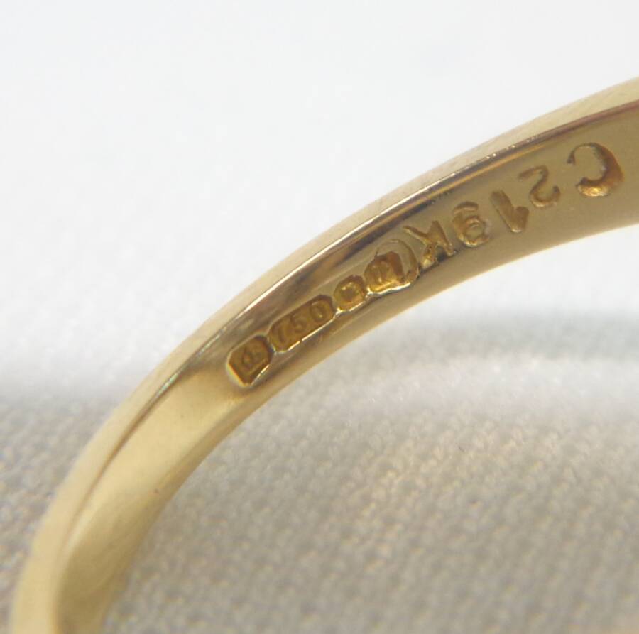 Vintage C.1995 1.00ct Diamond Art-Deco Style Ring in 18ct Yellow Gold - Size M 1/2 (A1752) - Image 5