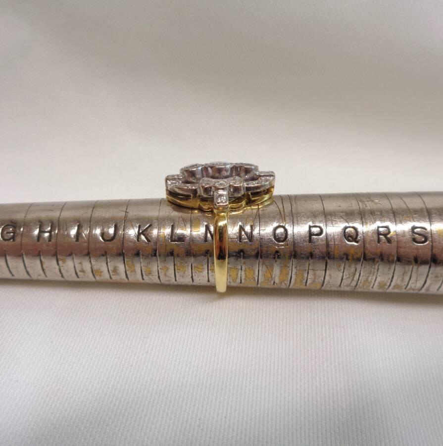 Vintage C.1995 1.00ct Diamond Art-Deco Style Ring in 18ct Yellow Gold - Size M 1/2 (A1752) - Image 7